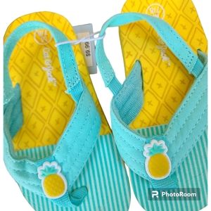 New Cat & Jack Pineapple Sandals Sizes 5/6 & 7/8